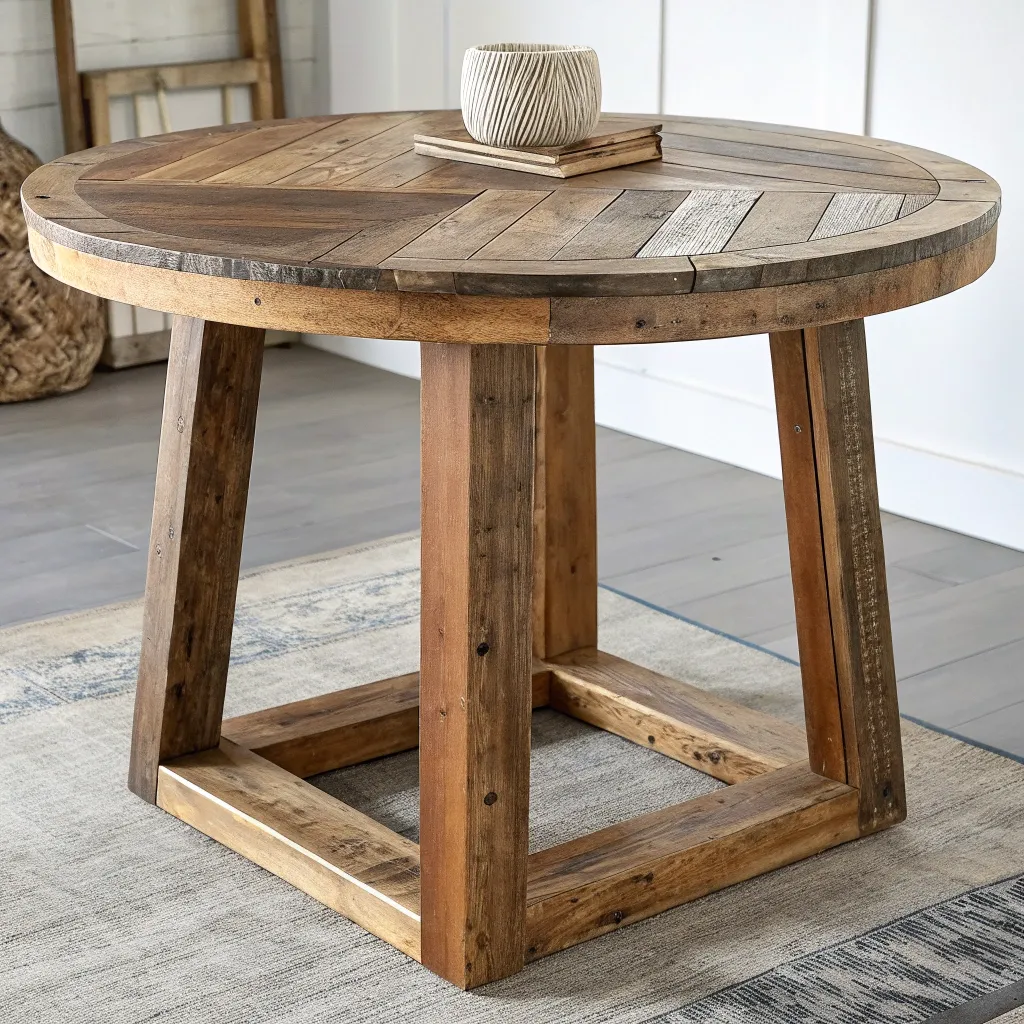 Stylish Table from Reclaimed Materials